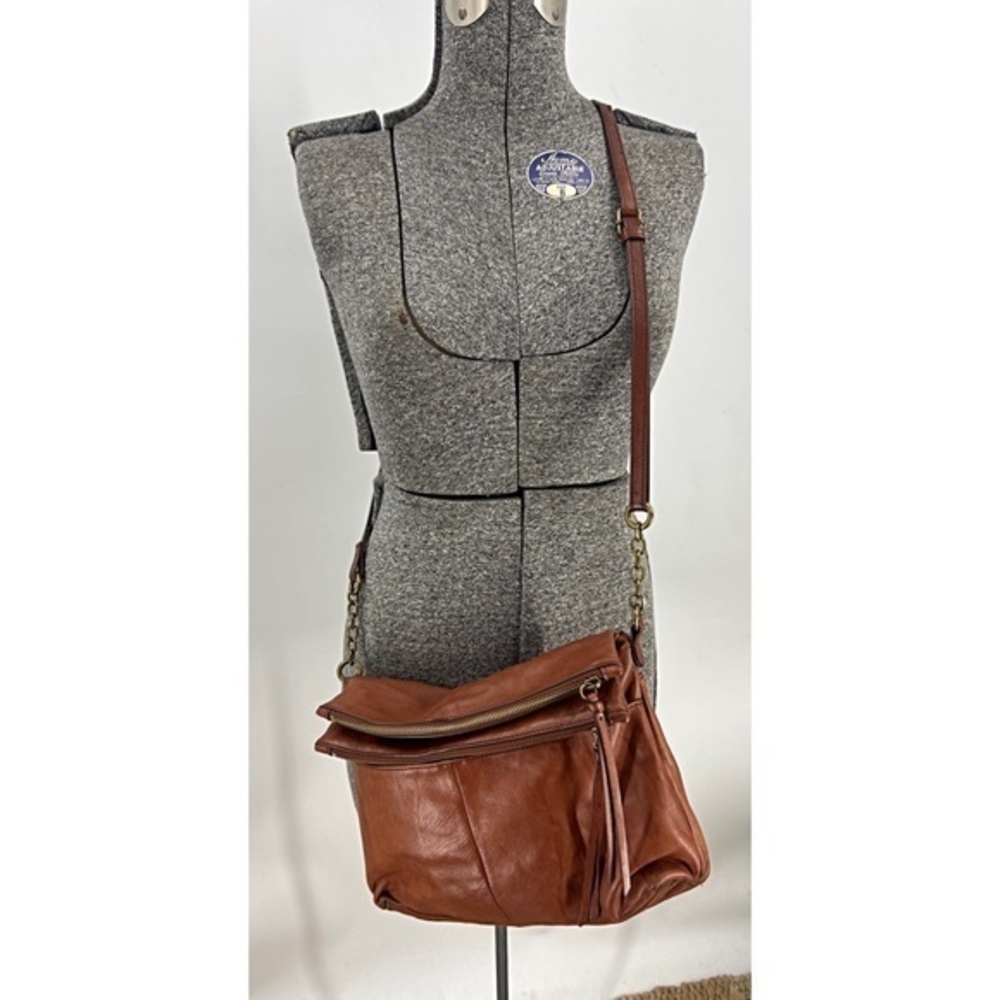 Margot brown leather Crossbody purse